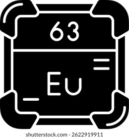 Diseño de ícono de Vector de línea Europium