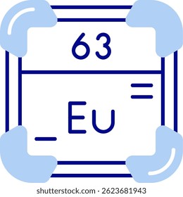 Europium Line vector Icon Design