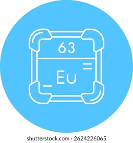 Diseño de ícono de Vector de línea Europium