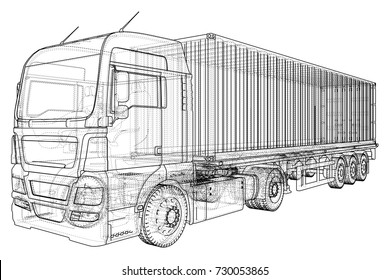 Semi Truck Side View Stock Vectors, Images & Vector Art | Shutterstock