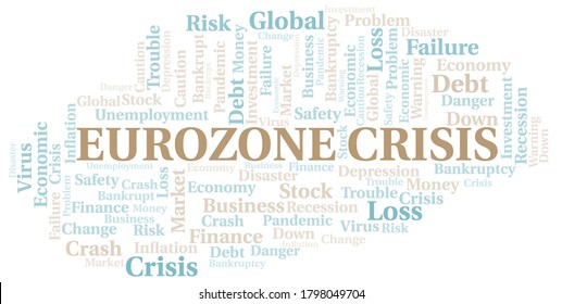 La nube de palabras de la crisis de la eurozona se crea sólo con texto.