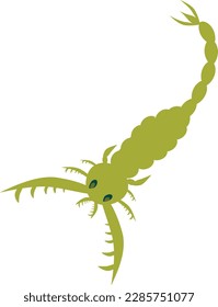 Eurypterid. escorpión marino. El artrópodo extinto.