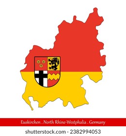 Euskirchen Flag - North Rhine-Westphalia,Germany (EPS)