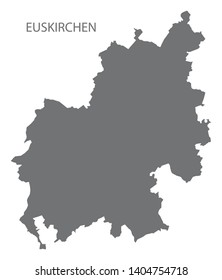 Euskirchen grey county map of North Rhine-Westphalia DE