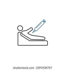 Euthanasia concept line icon. Simple element illustration. Euthanasia concept outline symbol design.