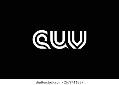 EUV Creative Unique Modern Letter Logo Design. Elegantes Monogramm-Logo-Design mit dekorativen Elementen und Typografie