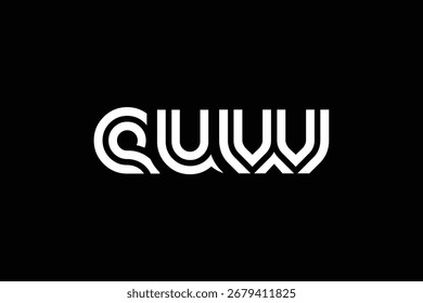 EUW Creative Unique Modern Letter Logo Design. Elegant Monogram Logo Design with Decorative Elements and Typography