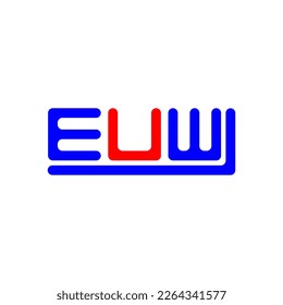 EUW letter logo creative design with vector graphic, EUW simple and modern logo.