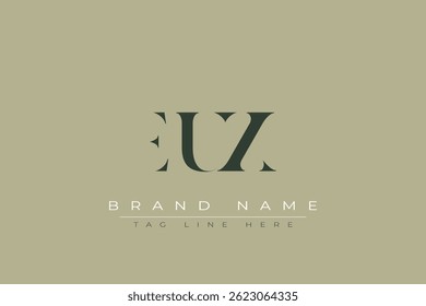EUX abstract letter logo design. This logo is designed by three abstract letters.