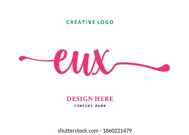 El logotipo de la inscripción EUX es sencillo, fácil de entender y autoritario