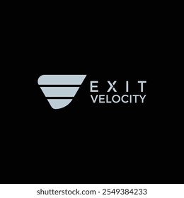 E, V icono abstracto para el diseño del logotipo de velocidad de salida.