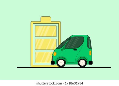 ewiges Auto, Öko-Auto-Konzept mit großer Batterie