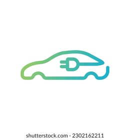 EV car icon ,  electric vehicle charger logo icon. Hybrid ev car station eco sign 
