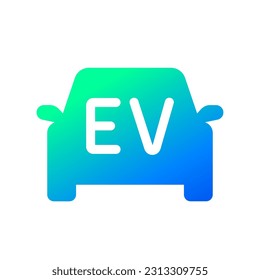 EV car icon symbol, Electric green hybrid vehicles charging point logotype, Eco friendly vehicle concept, Vector illustration