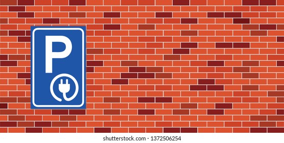 EV charge charging point area, cable battery e bike station. For electric ebike scooter logo. Fun vector bicycle icon. Parking for plug or unplug bikes or carsymbol. Valet parking. ev charger