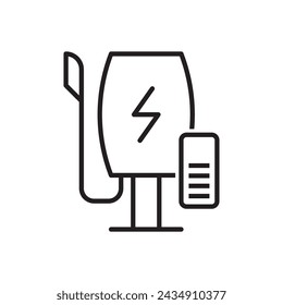 Ev Charger Battery Level Icon Sign Symbol
