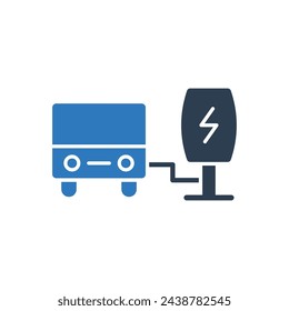 Ev Charger With Bus Icon