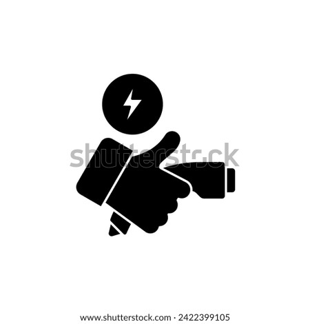 ev charger concept line icon. Simple element illustration. ev charger concept outline symbol design.