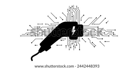 ev charger connector. Filling pump station, cable plugs for auto or car. Battery, electric vehicle plug charging station point. vehicle plugs and sockets ports for electric cars. Charge level loading