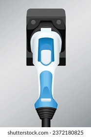 EV charger plug. Graphic vector