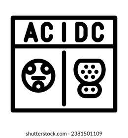ev charger types electric line icon vector. ev charger types electric sign. isolated contour symbol black illustration