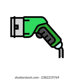 ev charging plug electric color icon vector. ev charging plug electric sign. isolated symbol illustration