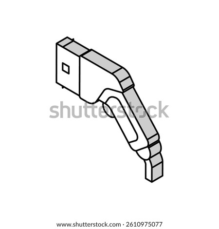 ev charging plug electric isometric icon vector. ev charging plug electric sign. isolated symbol illustration