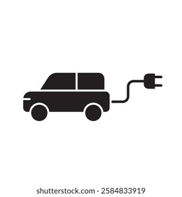 Ev charging point icon, Electric car charge parking sign, Eco friendly vehicle concept, Vector illustration