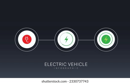 EV charging station. Electric vehicle charging mark symbol infographic. Station to charging EV car station.	