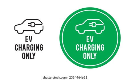 EV charging station illustration vector sign