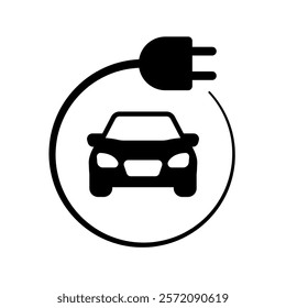 EV charging station linear icon. Place to charge battery of electromobile. Natural fuel. Thin line customizable illustration. Contour symbol. Vector isolated outline drawing. Editable stroke.