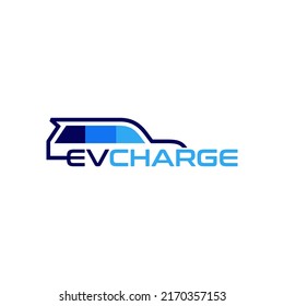 Ev Charging Station Logo Blue Battery Stock Vector (Royalty Free ...