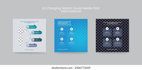 EV estación de carga publicación de redes sociales, publicación de redes sociales para el marketing de carga, promocional
Conjunto de publicaciones de redes sociales para comercio electrónico, estación de carga de VE, energía renovable publicación de redes sociales EPS