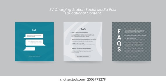 EV charging station social media post, social media post for ev charging marketing, promotional
Set of social media posts for e-commerce, EV charging station, renewable energy social media post EPS