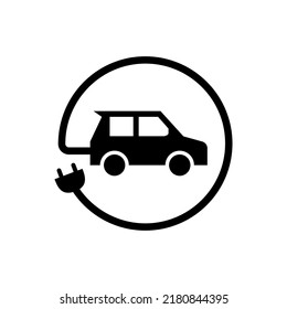Diseño plano de icono de estaciones de carga EV