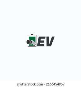 ev charging stations vector logo design