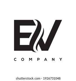 Diseño de logotipo de letras creativas EV