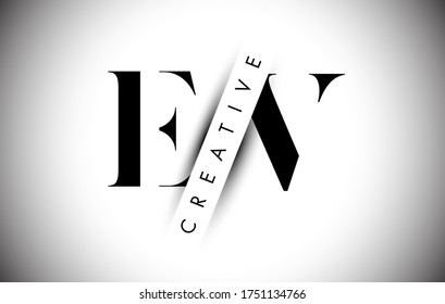 Logotipo de la carta EV E V con diseño de ilustración vectorial de texto en capas y bajo sombra creativa.