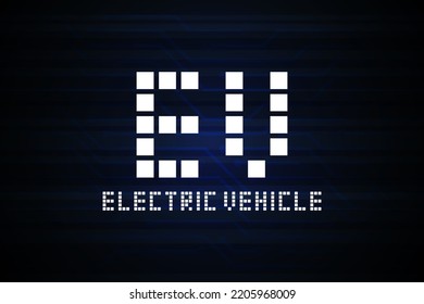 EV electric vehicle abstract technology futuristic hud geometric shape design	