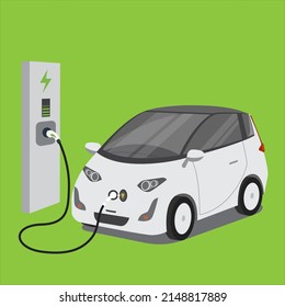 Ev Electric Vehicle Charging Station Concept Stock Vector (Royalty Free ...