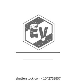 EV  Initial Handwriting logo template vector