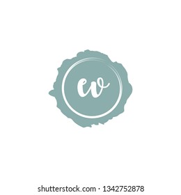 EV  Initial Handwriting logo template vector