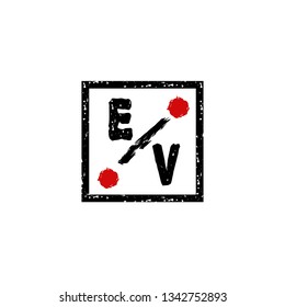 EV  Initial Handwriting logo template vector