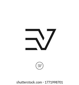 Ev Letter Initial Logo Vector