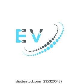 EV letter logo creative design. EV unique design.
