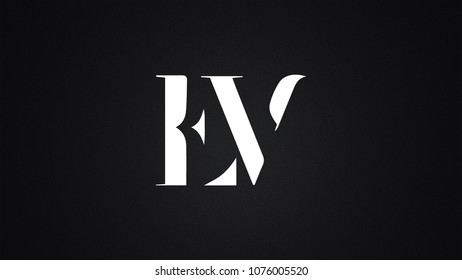 EV Letter Logo Design Template Vector