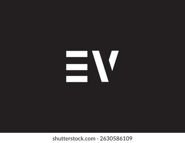 EV logo desing and monogram logo
