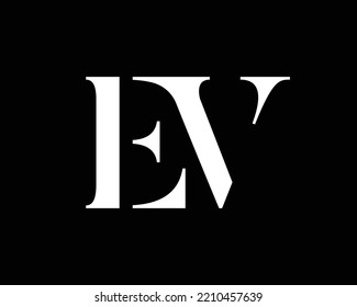 EV Luxury Monogram or Letter Mark Logo Design, EV vector, EV letter logo, EV luxury logo, E luxury, V luxury