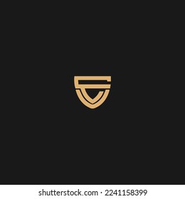 EV shield Logo. Creative Letter EV Modern Business Logo Vector Template. Initial EV Logo Template Design
