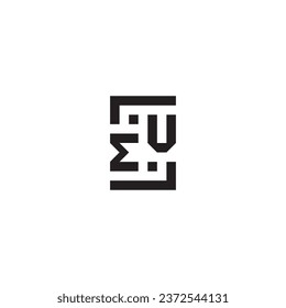 EV square concept retro logo in high quality professional design that will print well across any print media
